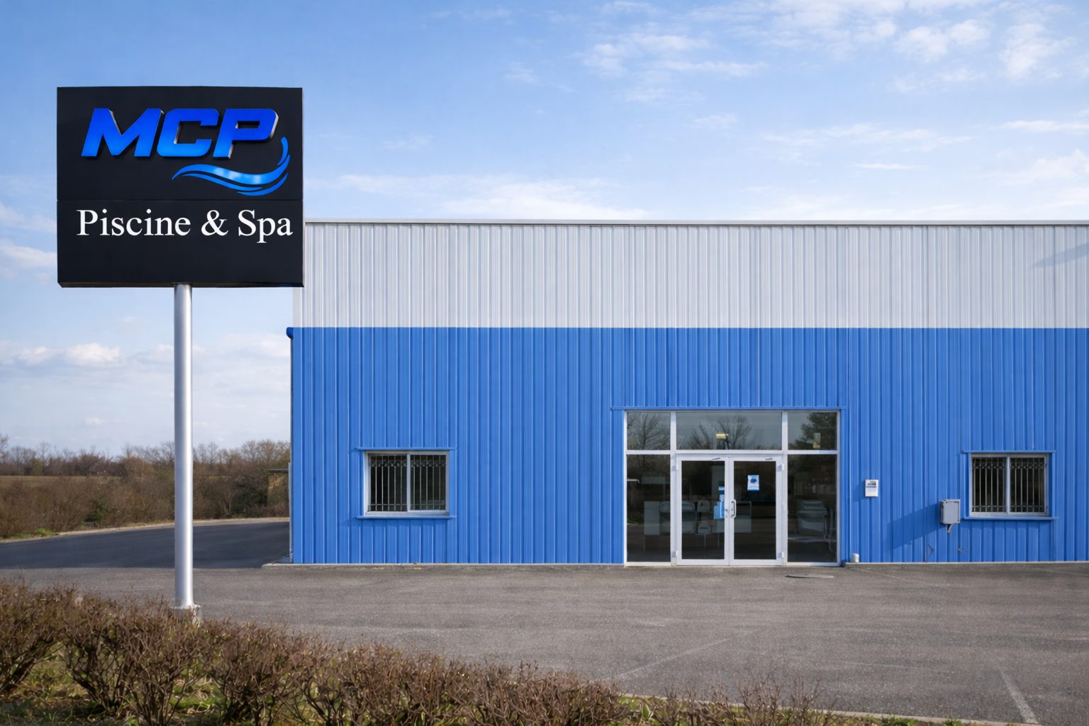 Façade du magasin MCP Piscines